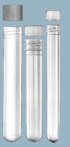 Пробирки с круглым дном из полипропилена, крышка с резьбой из HD-PE