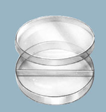 Чашка Петри, круглая, двух-секционная